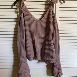 PacSun Flared Sleeve Sweater w/ Tied Shoulders